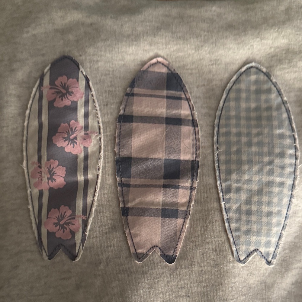 Hollister Gray Sweatshirt with Surfboard Appliqué